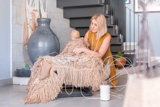 María José Valero - detalle de tapiz obra artística